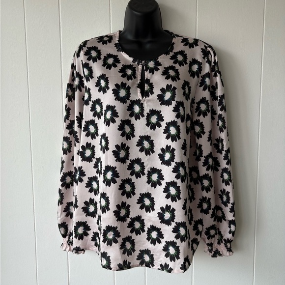 Ted Baker Floral Print Blouse Light Pink | Size Large - Picture 2 of 9